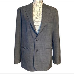 Dockers Women’s 18 Reg Grey Blue Plaid Blazer Suit Sports Coat 2 Button